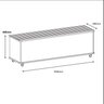 Baú Banco em MDF/MDP 135x44,5x38,5cm Luca - 5