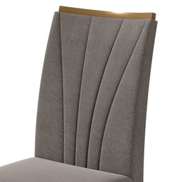Conjunto 6 Cadeiras Apogeu Amêndoa/Suede Bege - Móveis Lopas - 3