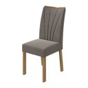 Ver imagem 2 de Conjunto 6 cadeiras Apogeu Amêndoa/suede Bege - Móveis Lopas