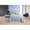 Ver imagem 2 de Conjunto Cama Casal King Size Xadrez 200 Fios Dupla Face Toque de Seda