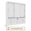 Ver imagem 6 de Quarto Completo Guarda Roupa 3 Portas Cama Casal e Mesa de Cabeceira 3 Gavetas Chicago