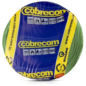 Cabo Flexível 750V PVC 16mm Verde 70G 100 Metros
