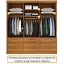 Ver imagem 7 de Quarto Completo Guarda Roupa 3 Portas Cama Casal e Mesa de Cabeceira Chicago Cinamomo