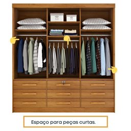 Quarto Completo Guarda Roupa 3 Portas Cama Casal e Mesa de Cabeceira Chicago  - 8