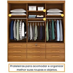 Quarto Completo Guarda Roupa 3 Portas Cama Casal e Mesa de Cabeceira Chicago  - 7