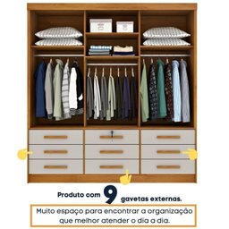Quarto Completo Guarda Roupa 3 Portas Cama Casal e Mesa de Cabeceira Chicago  - 10