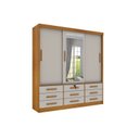 Ver imagem 4 de Quarto Completo Guarda Roupa 3 Portas Cama Casal e Mesa de Cabeceira Chicago 