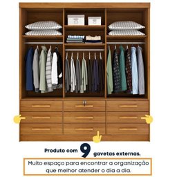 Quarto Completo Roupeiro 3 Portas, Cama Casal e Mesa de Cabeceira Chicago  - 10