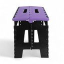 Ver imagem 1 de Banqueta Dobrável Multiuso Roxo até 100kg Plástico com Alça Leve e Resistente Cor:roxo