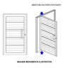 Porta de Alumínio Pivotante Com Puxador Lado Direito 210x90cm Preto Allo Esquadrias - 3