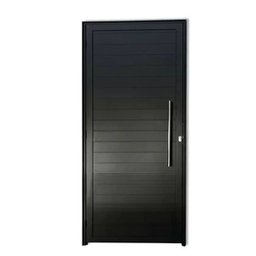 Porta de Alumínio Pivotante Com Puxador Lado Direito 210x90cm Preto Allo Esquadrias - 1