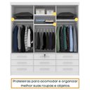 Ver mais imagens de Quarto Completo Roupeiro 3 Portas, Cama Casal e Mesa de Cabeceira 3 Gavetas Chicago Neve