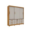 Ver imagem 4 de Quarto Completo Roupeiro 3 Portas, Cama Casal e Mesa de Cabeceira Chicago 