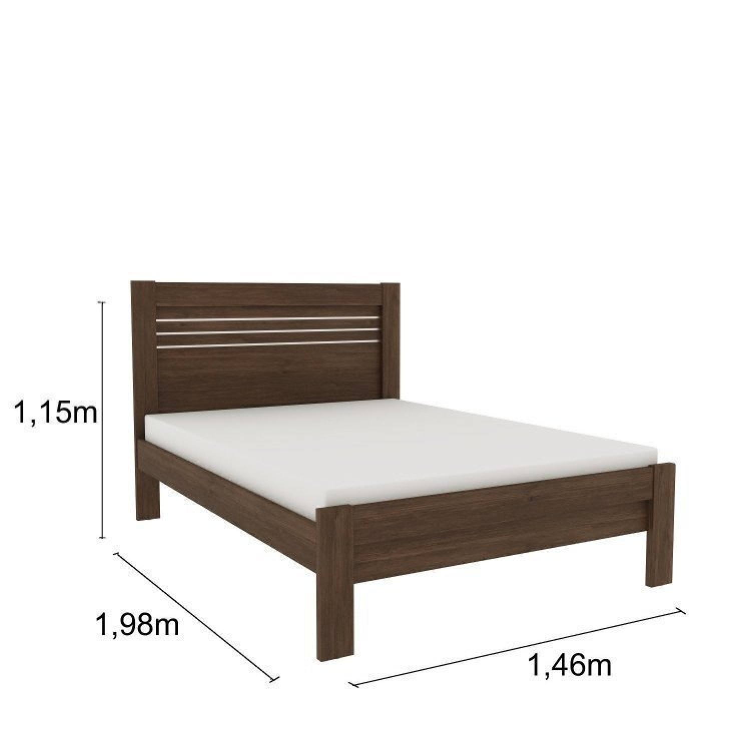 Quarto Completo Roupeiro 3 Portas, Cama Casal e Mesa de Cabeceira Chicago Tcil Móveis - 18