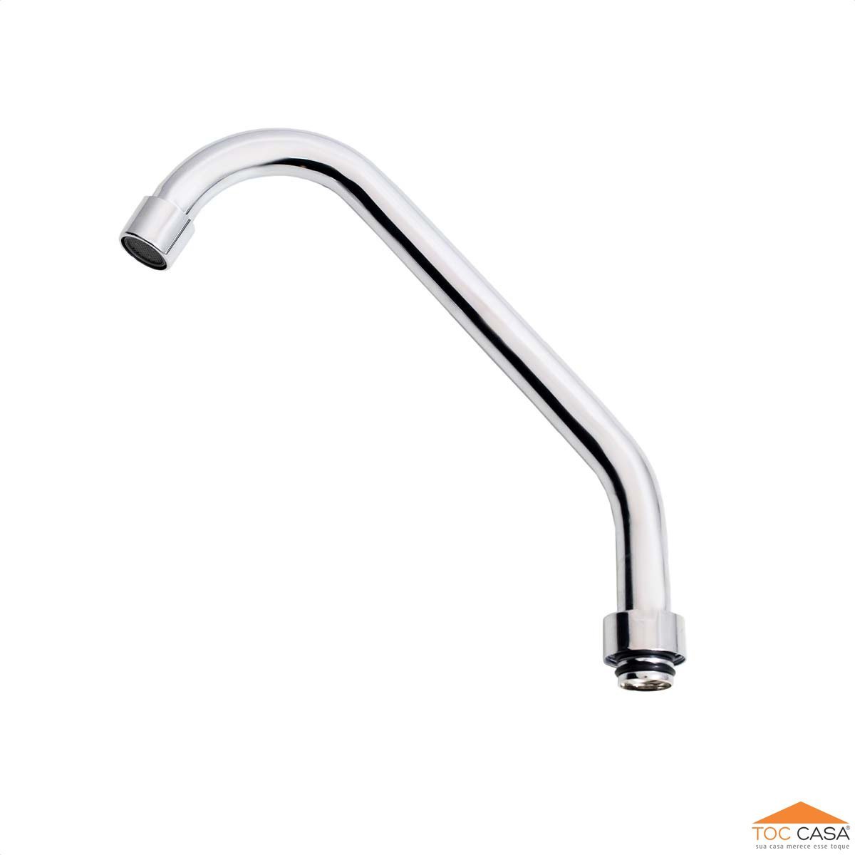 Tubo Bica 3/4 Em Inox Cromado P/ Cozinha E Arejador Fixo - 3