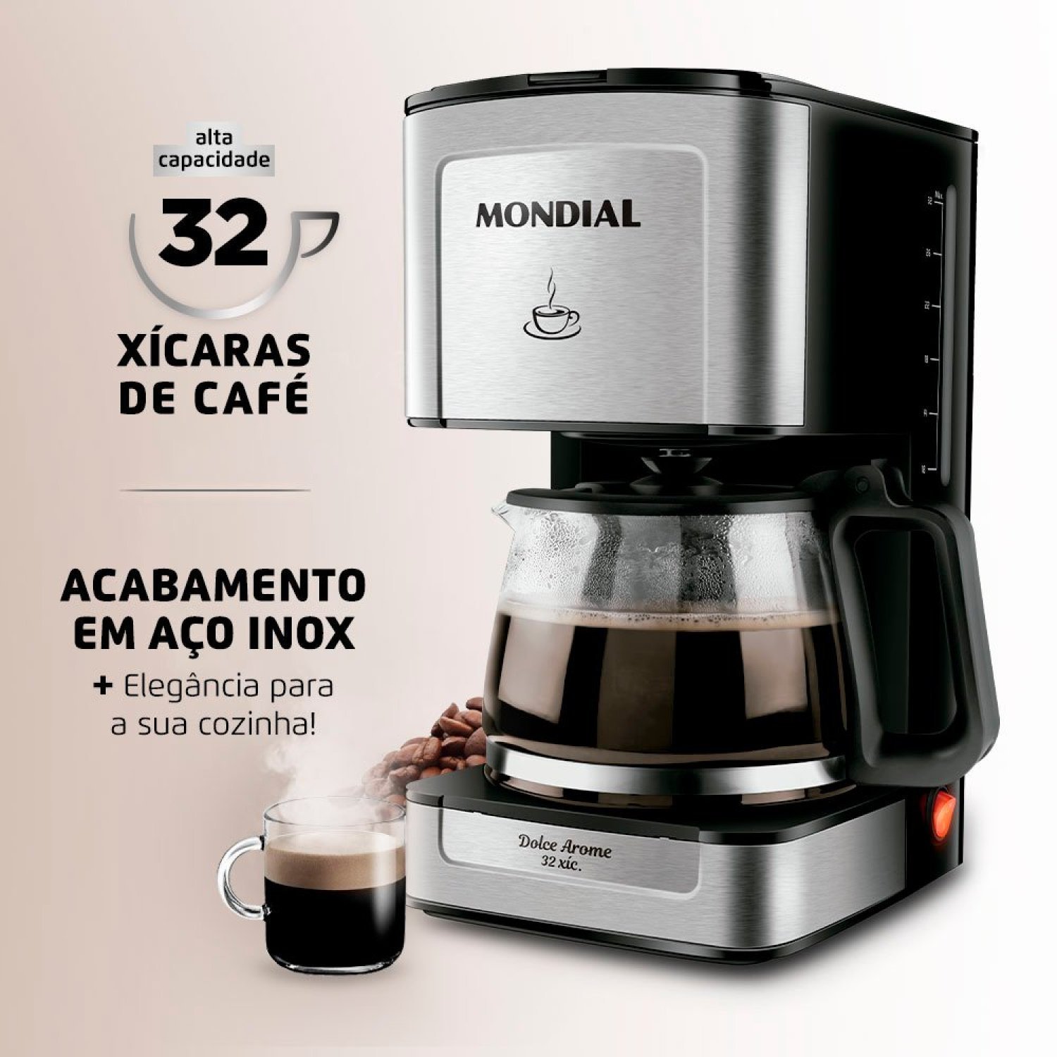 Cafeteira Elétrica Dolce Arome 800w 127v C-44-32x-si Mondial - 4