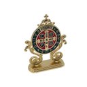 Ver imagem 2 de Enfeite Mesa ou Carro Medalha de São Bento Dourado