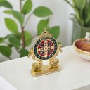 Ver imagem 3 de Enfeite Mesa ou Carro Medalha de São Bento Dourado