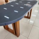 Ver imagem 3 de Sala de Jantar Karen 6 Lugares MDF com Vidro Grafite 196cm Bom Pastor