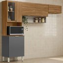 Ver imagem 2 de Cozinha Modulada 3 Pecas 250 Cm Mdp Alba Amendola Grafito Prime Demobile
