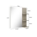 Ver imagem 6 de Gabinete com Pés para Banheiro 60cm com Cuba e Espelheira Nordic Cinza/Branco/Argento