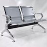 Kit com 2 Cadeiras Longarina Aeroporto Cromada 2 Lugares - 4