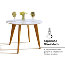 Ver imagem 4 de Mesa de Jantar Tampo com Vidro Redonda 90x90cm Slim Branco