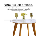 Ver imagem 6 de Mesa de Jantar Tampo com Vidro Redonda 90x90cm Slim Branco