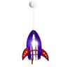 Pendente Foguete Infantil em Acrílico Azul – Iluminação Led, Bivolt, Soquete E27 - 3