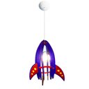 Ver imagem 3 de Pendente Foguete Infantil em Acrílico Azul – Iluminação Led, Bivolt, Soquete E27