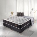 Ver imagem 2 de Conjunto Cama Box Colchão King Size 193x203x67 com Molas Ensacadas Denver Preto