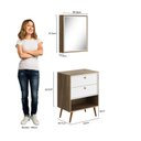 Ver imagem 3 de Gabinete com Pés para Banheiro 60cm com Cuba e Armário Gael