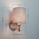Ver imagem 2 de Arandela Cilíndrica Vivare Md-2009 Base Alumínio Cinza Cúpula em Tecido - Bivolt - Cinza-Cinza - 110