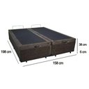 Ver imagem 3 de Cama Box Baú Queen Bipartido Suede Sereneprime Marrom 158x198x44