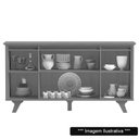 Ver imagem 3 de Balcão Buffet 4 Portas 3 Prateleiras Requinte F08 Freijó/Off White - Mpozenato