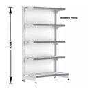 Ver imagem 4 de Gondola Centro 170 Fit Ate 5 Metros 2 Ponta Branco 60b Pe Cinza