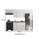 Ver imagem 4 de Cozinha Compacta Americana Texas 7 Portas 2 Gavetas com Rodapé Branco - Pnr Móveis