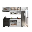 Ver imagem 3 de Cozinha Compacta Americana Texas 7 Portas 2 Gavetas com Rodapé Branco - Pnr Móveis