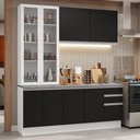 Ver imagem 1 de Armário de Cozinha Completa 190cm Glamy Madesa Branco Preto