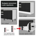 Ver imagem 4 de Armário de Cozinha Completa 190cm Glamy Madesa Branco Preto