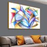 Quadro Decorativo Abstrato Orbital Cores Claras:90x60 cm/BRANCA - 3