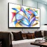 Quadro Decorativo Abstrato Orbital Cores Claras:90x60 cm/BRANCA - 4