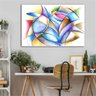 Quadro Decorativo Abstrato Orbital Cores Claras:90x60 cm/BRANCA - 2