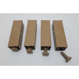 Kit 5 Pés Gabinete Armário Cozinha Regulável 14cm Vpn Bege - 5
