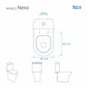 Assento Sanitário Acrílico Nexo Branco para vaso Roca - 3