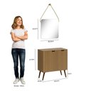 Ver imagem 4 de Gabinete com Pés Para Banheiro 81cm com Cuba e Espelheira Nice