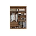 Ver imagem 2 de Guarda Roupa Solteiro 4 Portas e 2 Gavetas C/ Espelho Buriti Jatoba - Santos Andirá