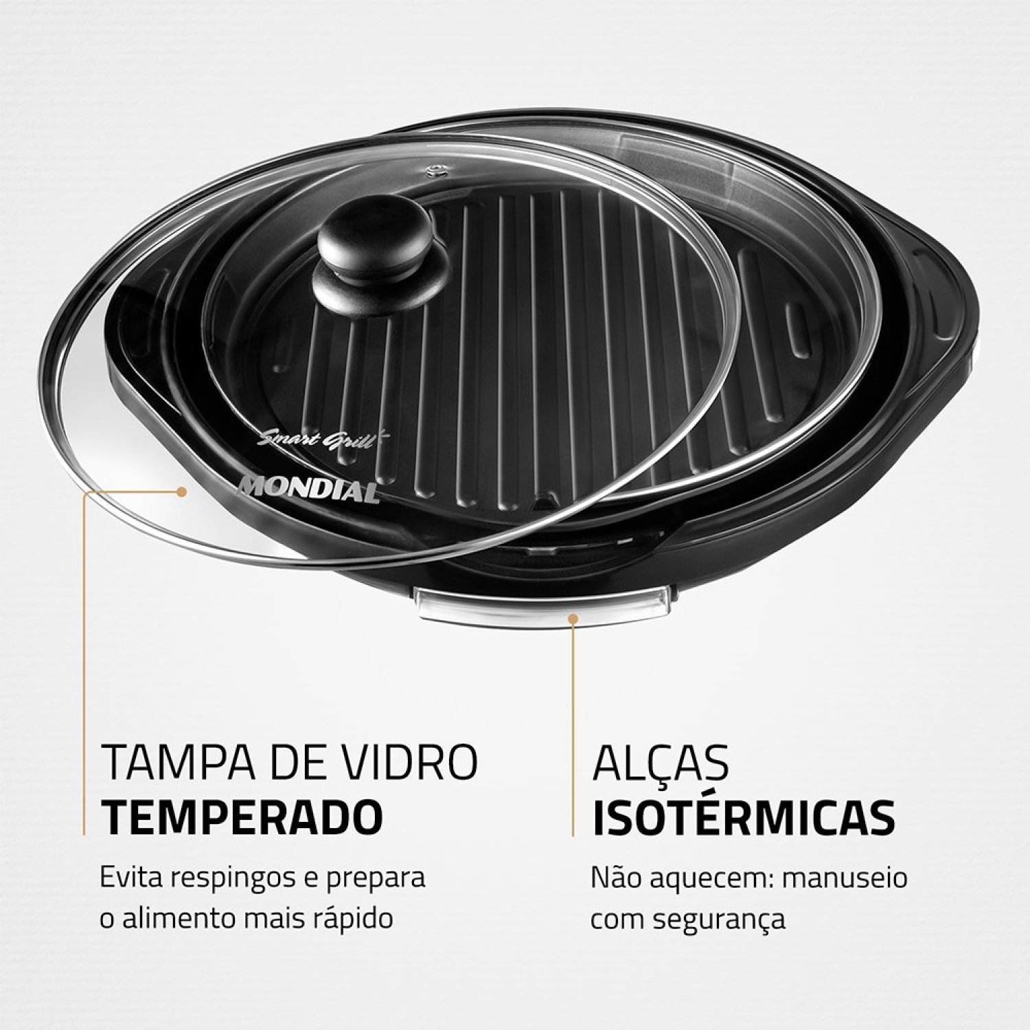 Grill Redondo Smart Grill 30cm 1200w 220v G-04 Mondial - 7