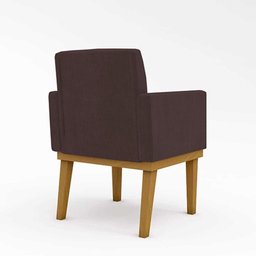 Kit 2 Poltronas Decorativascadeira Reforçada Recepção Marrom Cor:marrom - 3