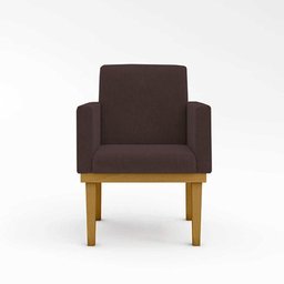 Kit 2 Poltronas Decorativascadeira Reforçada Recepção Marrom Cor:marrom - 4